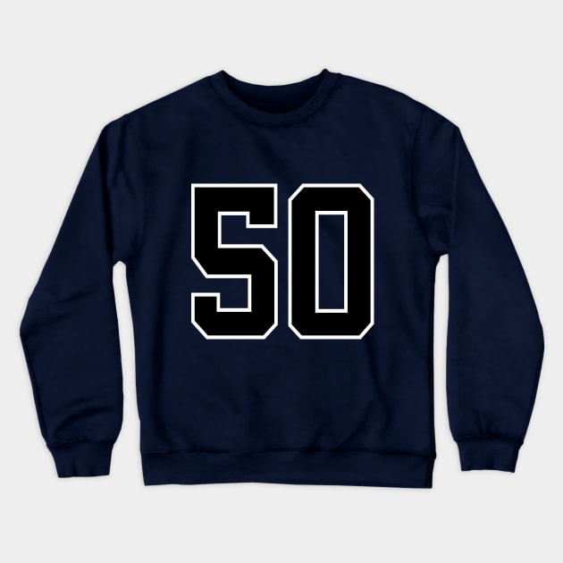 Number 50 Crewneck Sweatshirt by colorsplash